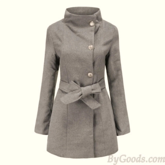 flex supply Jackets & Blazers - Flex Supply-Fashion Jacket For Women Side Buttons Long Slim Fit Long Sleeve COAT